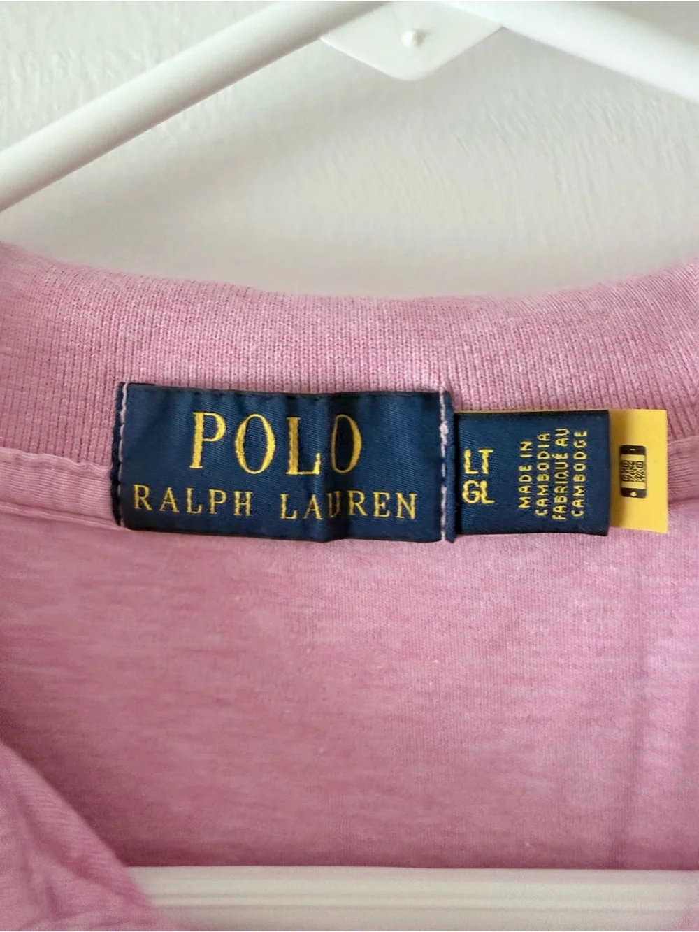 Ralph Lauren Men’s Light Pink Polo Shirt with Embroidered Pony